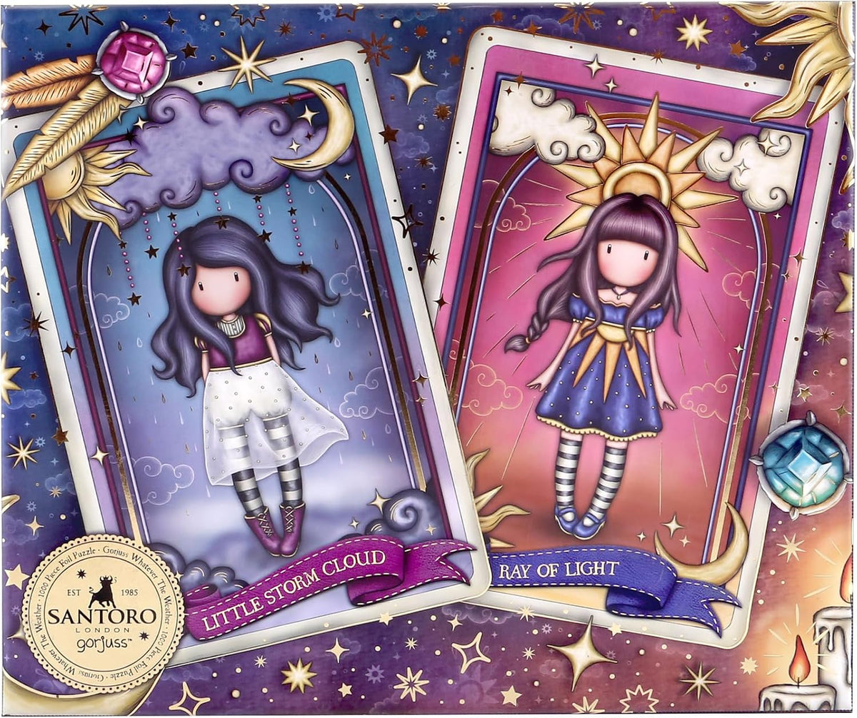 SANTORO Gorjuss - Puzzle de 1000 pièces – Quel Que Soit Le Temps, Étoiles, Lune, Cartes de Tarot, Diseuse De Bonne Aventure