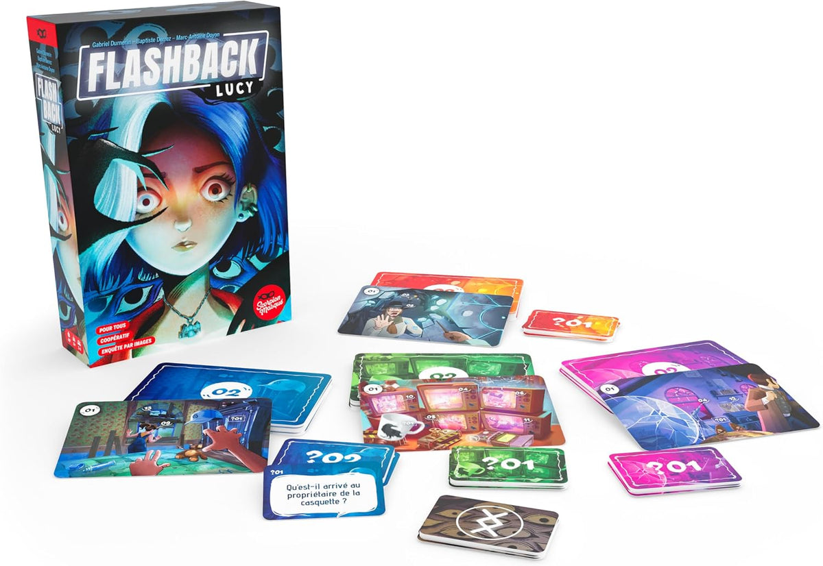 Flashback Lucy – Jeu de société – Jeu d’enquête – 8 Ans – idéal en Famille et Entre Amis – Escape Game immersif – Blackrock Games