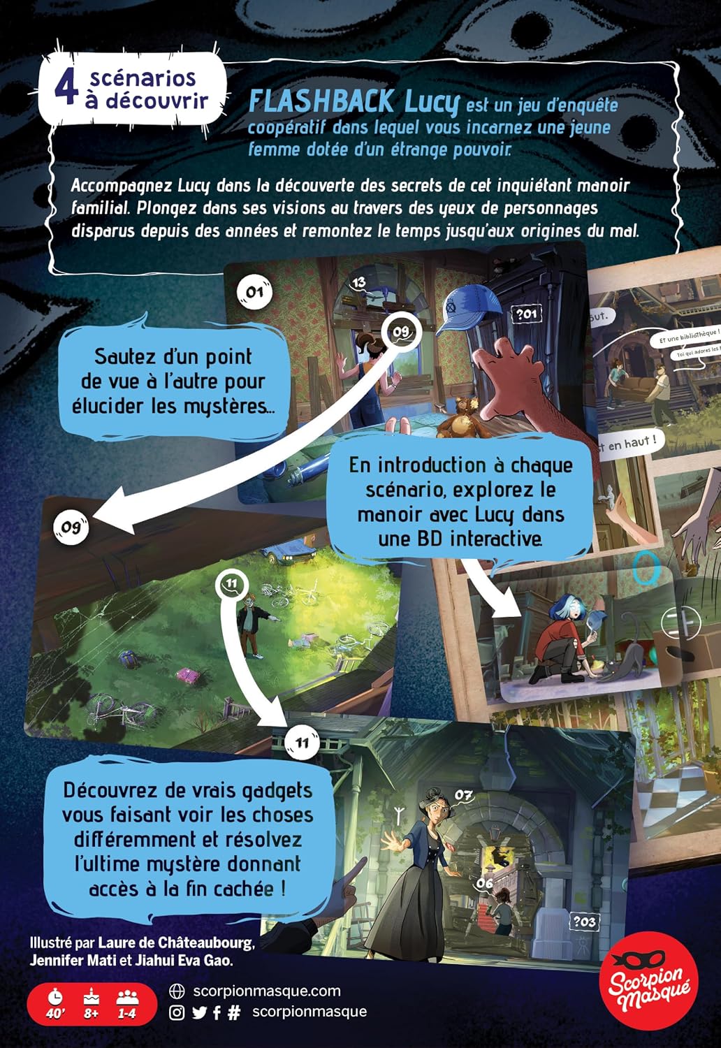 Flashback Lucy – Jeu de société – Jeu d’enquête – 8 Ans – idéal en Famille et Entre Amis – Escape Game immersif – Blackrock Games