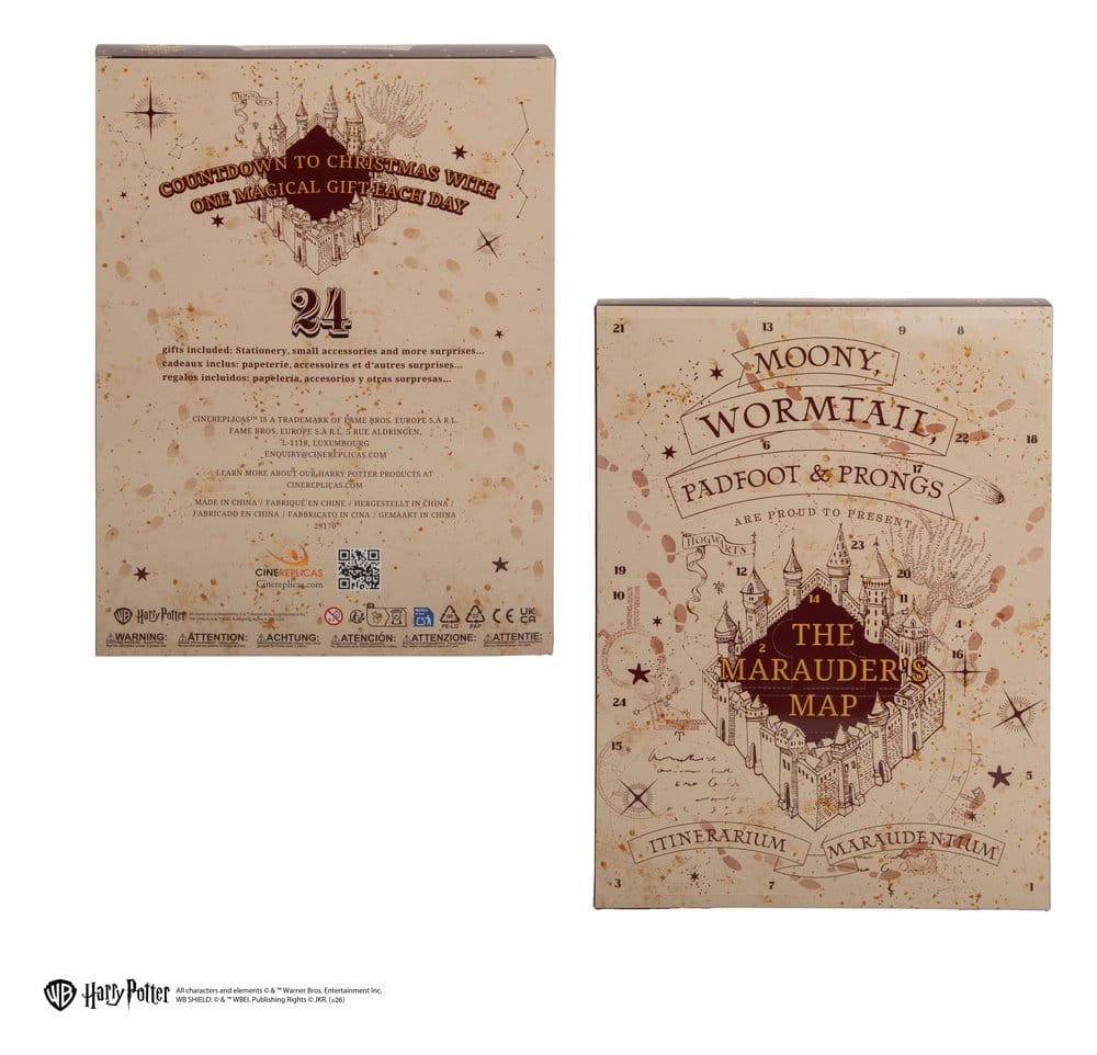Harry Potter calendrier de l'avent Marauder's Map New Edition 2026