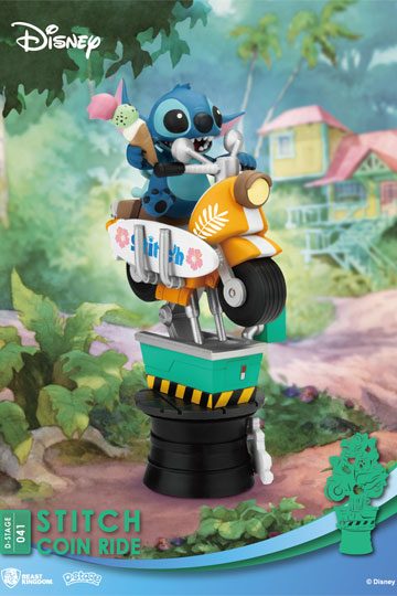 Disney diorama PVC D-Stage Stitch Coin Ride 16 cm