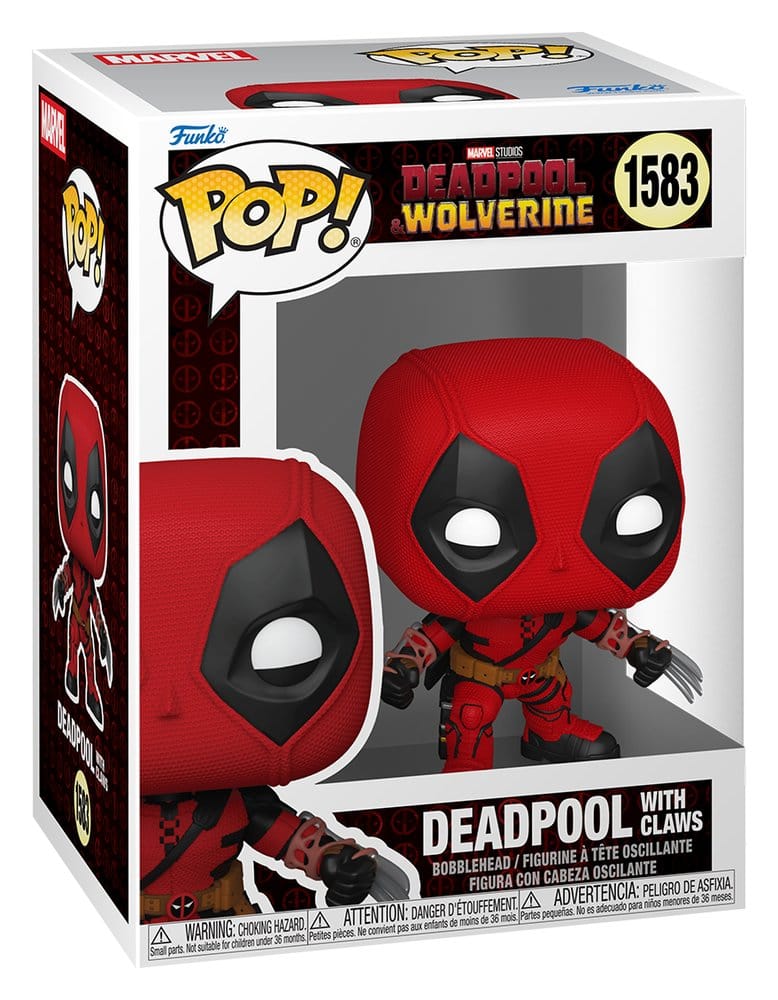 Figurine POP! Deadpool et Wolverine en vinyle - Deadpool avec griffes, 9 cm