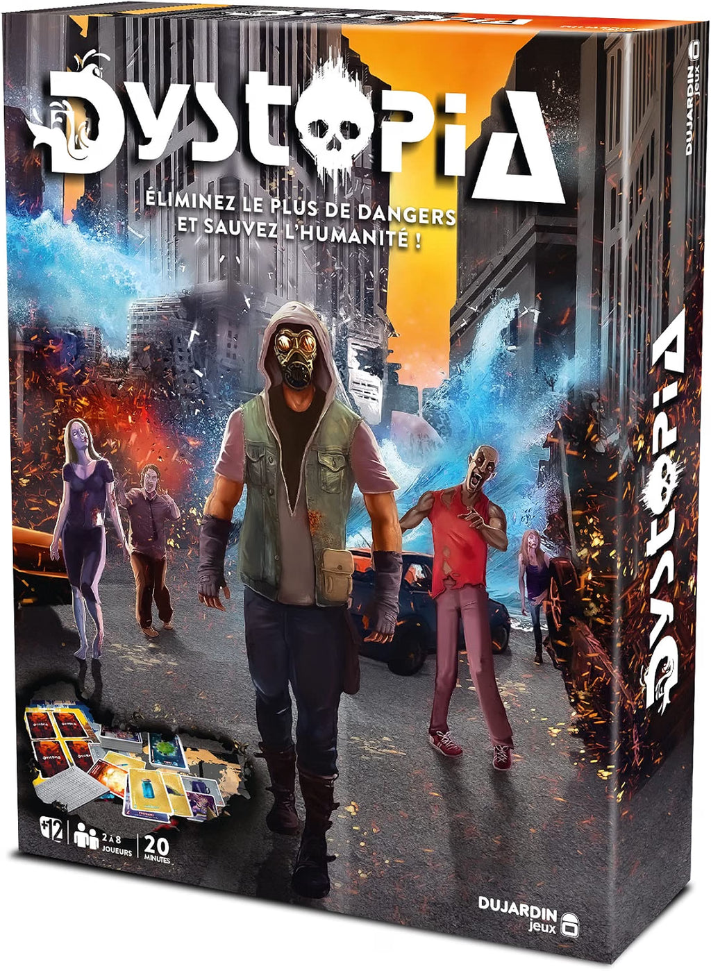 Dujardin Dystopia - Jeu De Stratégie - Qui Sauvera L'Humanité - Jeu De Cartes - Jeu d'Ambiance Ados et Adultes - A Partir De 12 Ans - 2 à 8 Joueurs