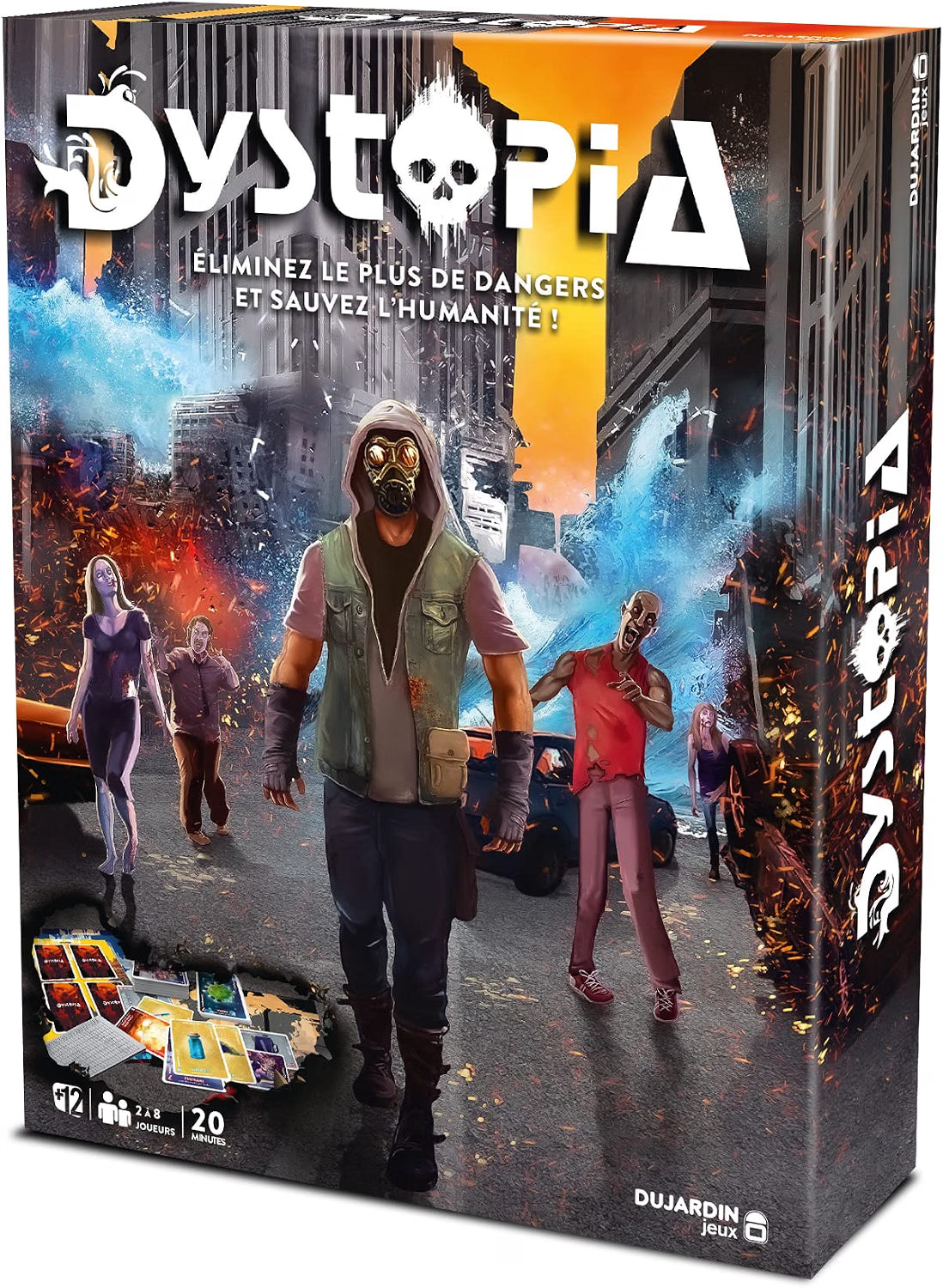 Dujardin Dystopia - Jeu De Stratégie - Qui Sauvera L'Humanité - Jeu De Cartes - Jeu d'Ambiance Ados et Adultes - A Partir De 12 Ans - 2 à 8 Joueurs