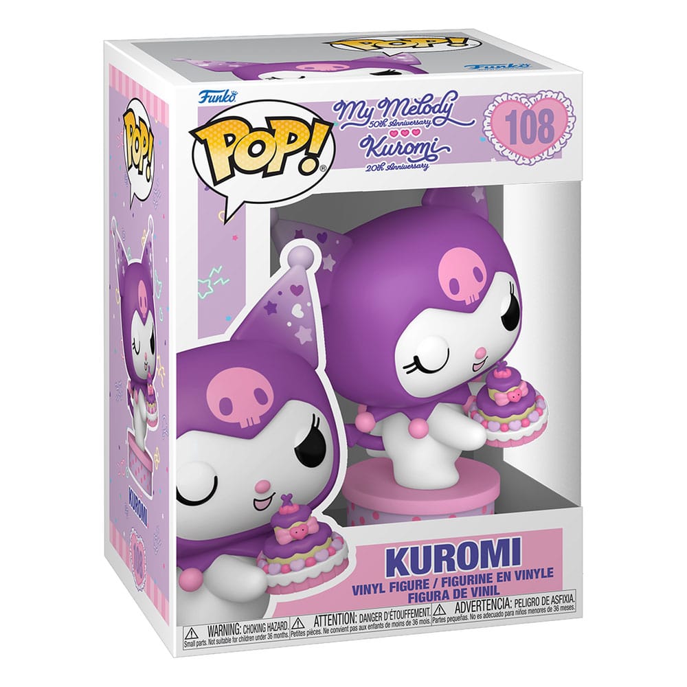 Figurine POP! Hello Kitty et ses amis Kuromi avec gâteau (20e anniversaire) 9 cm