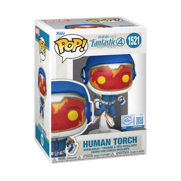 Les Quatre Fantastiques : Premiers pas POP! Figurine en Vinyle Torche Humaine (Astronaute) 9 cm