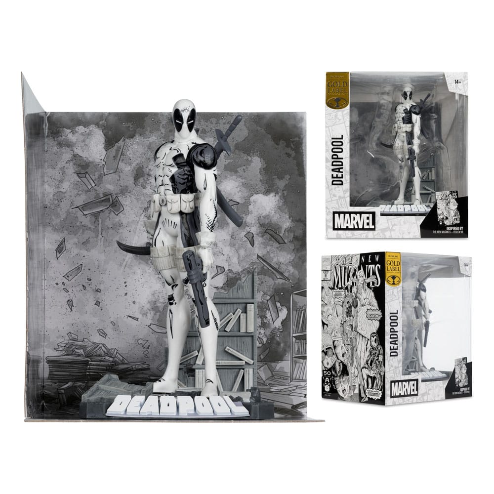 Statuette Marvel Collection en PVC à l'échelle 1/10 Deadpool (Les Nouveaux Mutants #98) (Dessin au trait) (Étiquette dorée) 17 cm