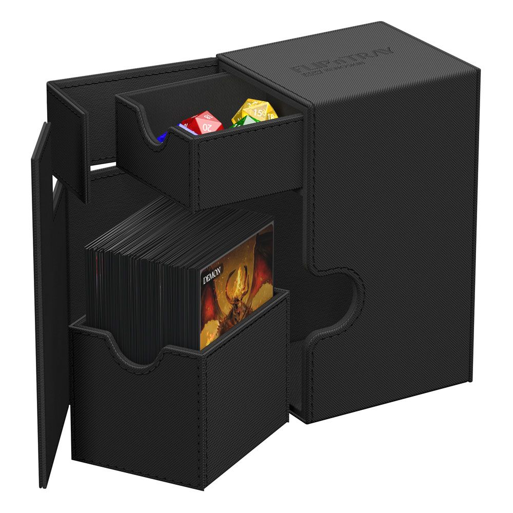 Ultimate Guard Flip'n'Tray 80+ Xenoskin - Black Boîtes pour cartes Ultimate Guard