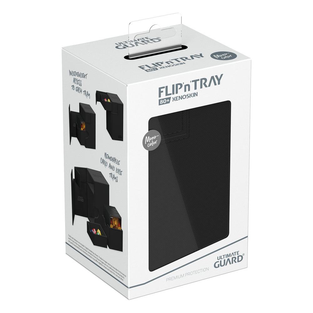 Ultimate Guard Flip'n'Tray 80+ Xenoskin - Black Boîtes pour cartes Ultimate Guard